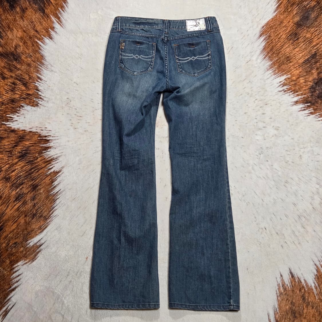 빈티지 뒷자수 로우라이즈 부츠컷 데님팬츠 상품이미지1