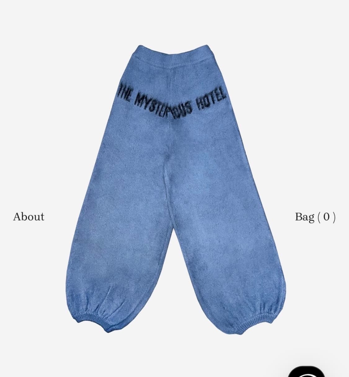 더미스테리러스호텔 니트팬츠 블루 상품이미지1