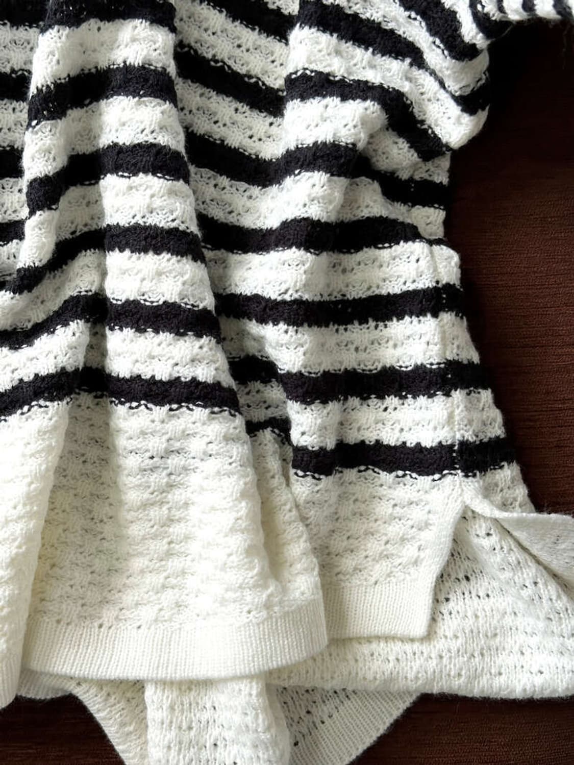 BIG silhouette loose knit hooded P/O 상품이미지4