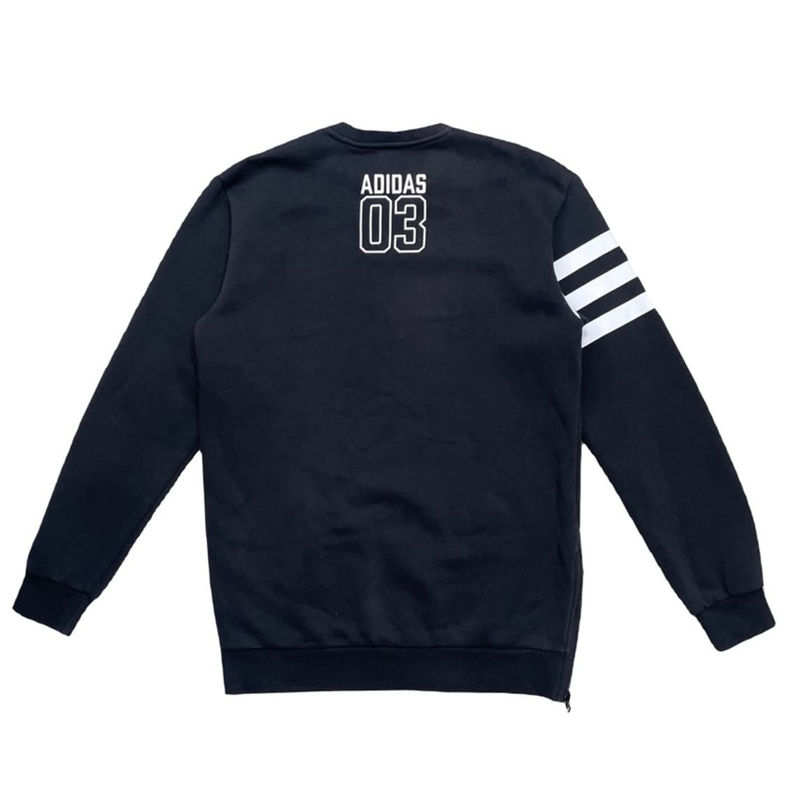 ADIDAS 사이드 지퍼 기모 맨투맨 블랙 95 상품이미지8