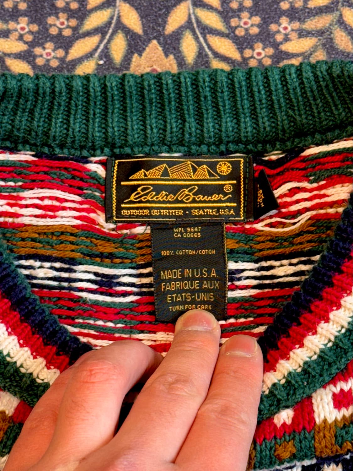 90s 에디바우어 크리스마스 코튼 어글리 니트 스웨터 상품이미지2