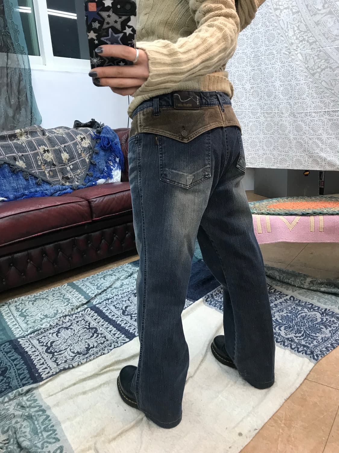 INTERFLOW 빈티지 여성 디테일 워싱 데님팬츠  상품이미지2