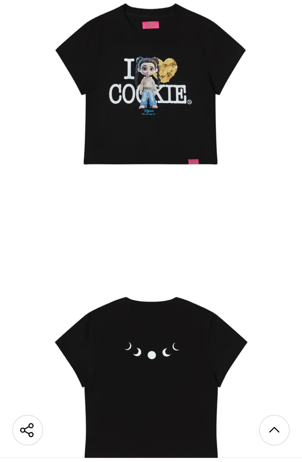 엔와이엑스엑스 I LOVE COOKIE TEE BLACK 상품이미지2