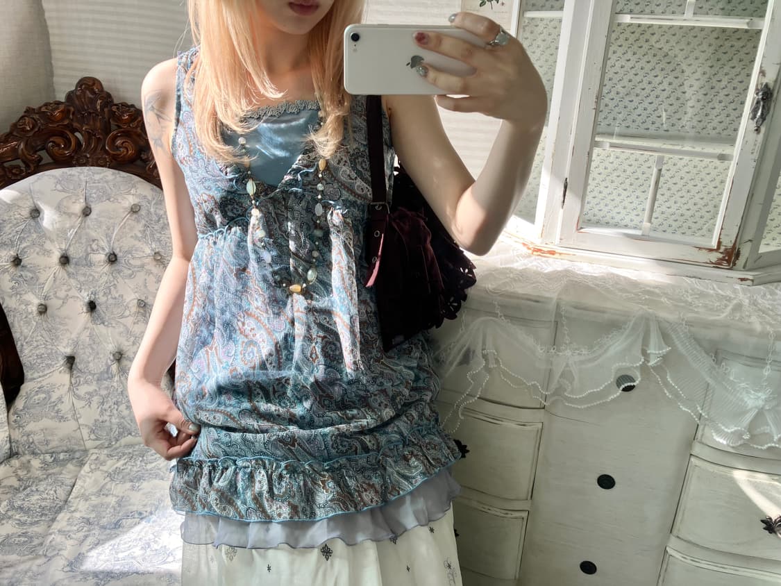 Set)페어리 오리엔탈 원피스 + 레이어드 원피스 상품이미지2