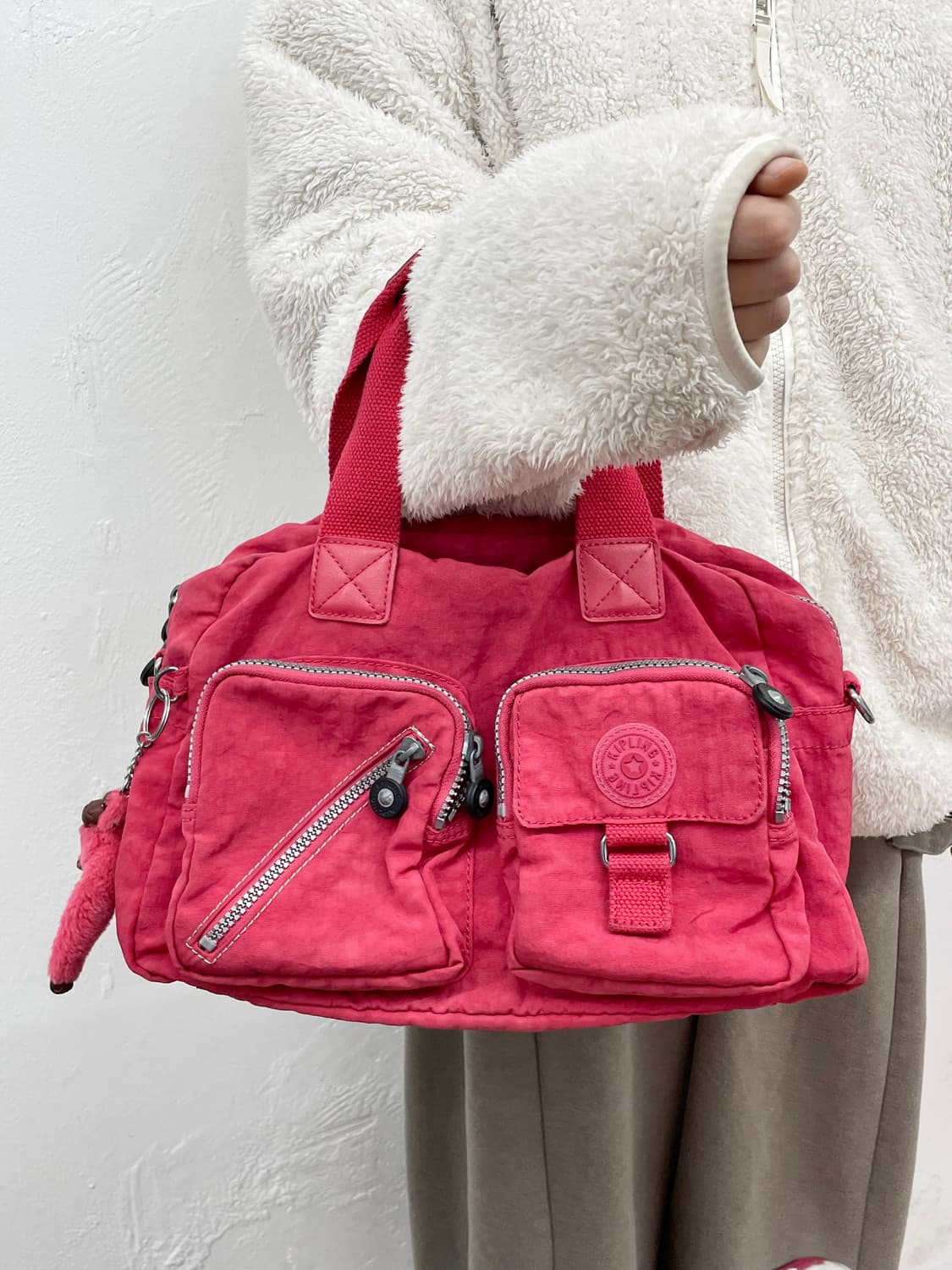 y2k 핑크 키플링 포켓백  상품이미지2