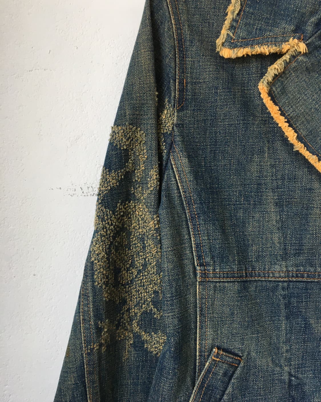 Flower point denim washing jacket 상품이미지5