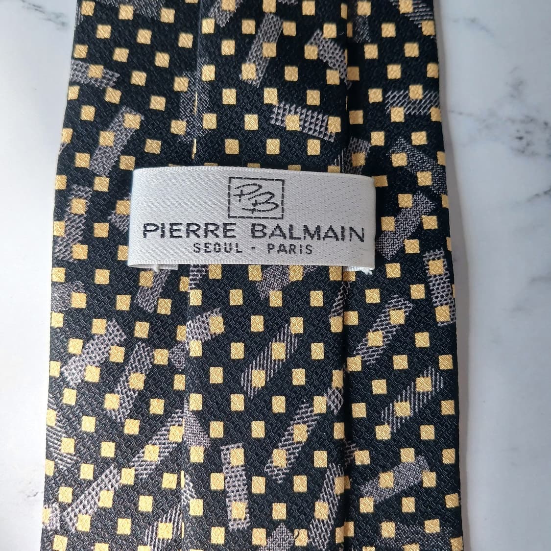 피에르 발망 넥타이 블랙 패턴 A+등급 E894
 상품이미지9