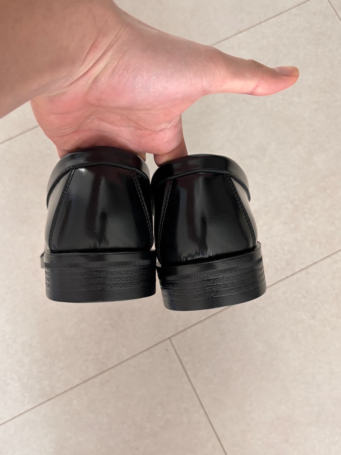 하루타 6550 블랙 로퍼 새상품 280 EEE 상품이미지6