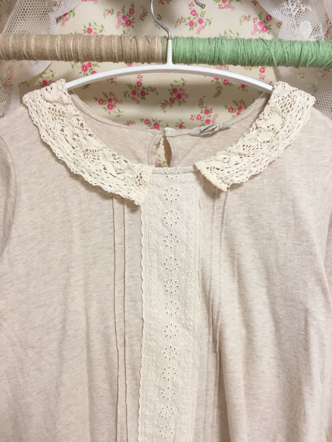 빈티지 사만사모스 크로셰카라 슬리브 상품이미지2