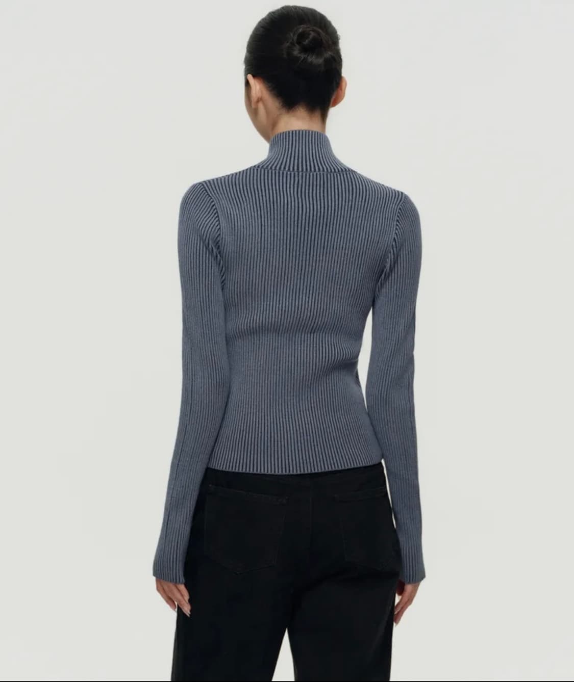 무탠다드 우먼 슬림 니트 집업 상품이미지3