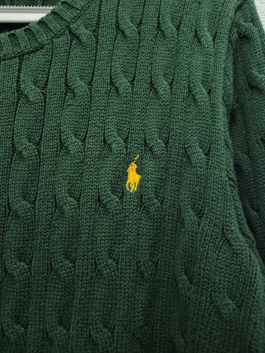 폴로 랄프로렌 케이블 니트 그린 / 95(정품) 상품이미지3