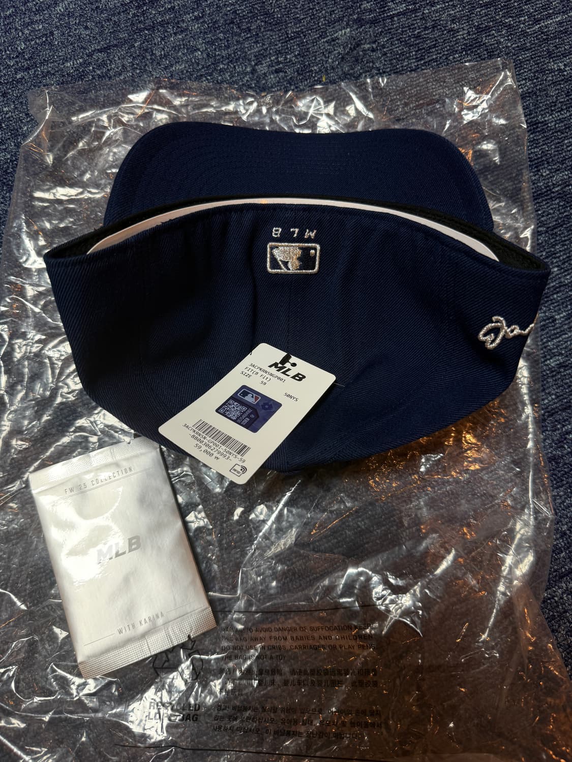 MLB 카리나 익스클루시브 볼캡 뉴욕 양키스 네이비 색상 새상품 59 상품이미지3