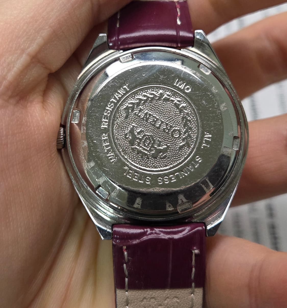 레어] 빈티지 오리엔트 만년달력 점보 오리지널 실버다이얼 오토매틱 상품이미지7