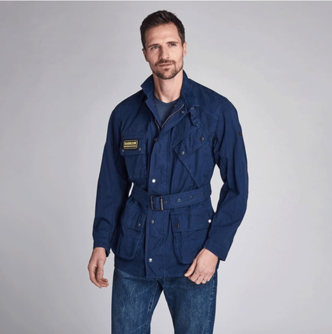 바버 인터내셔널 A7 자켓 워시드 블루 M size 상품이미지7