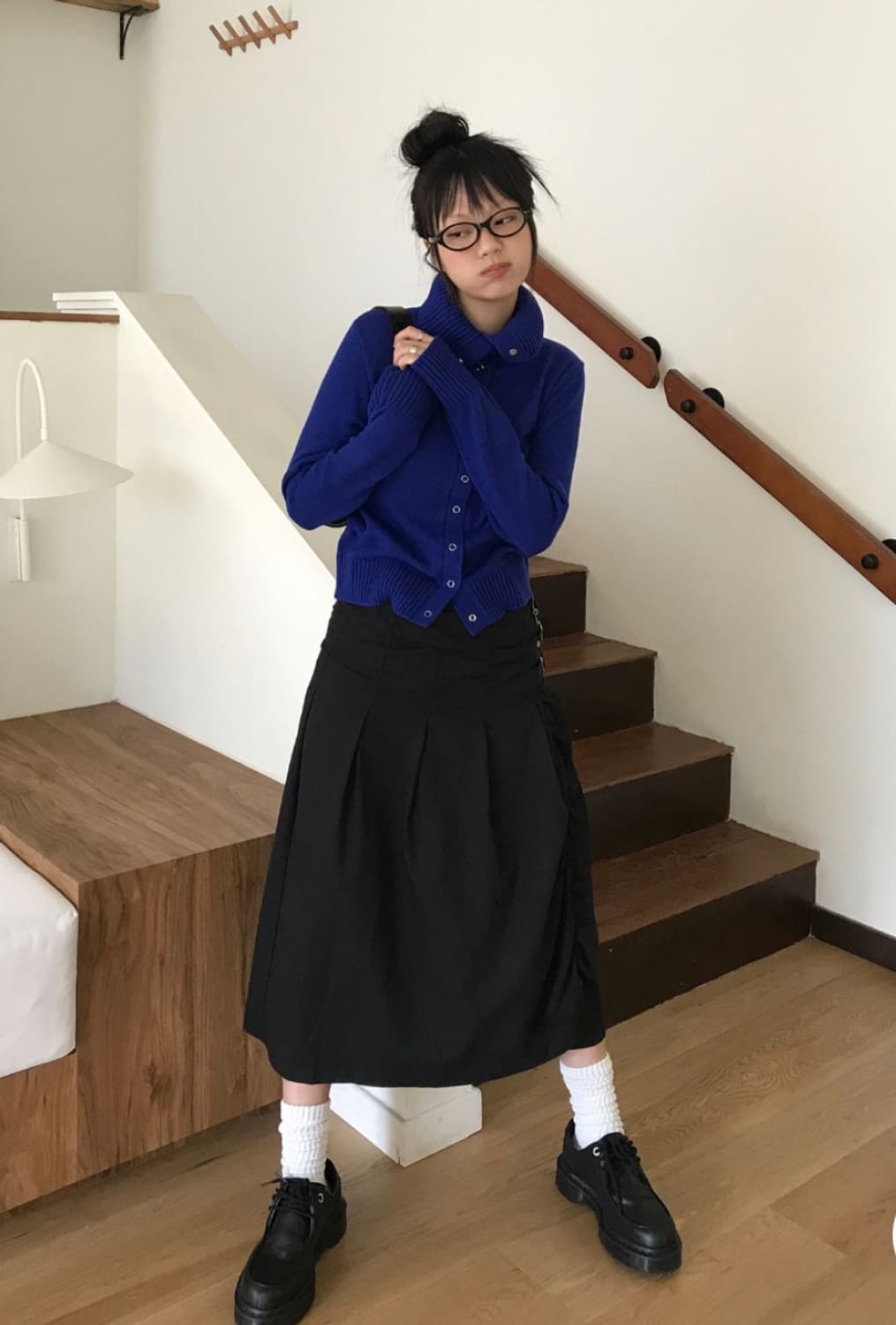 니트가디건 + 스커트 세트 상품이미지1