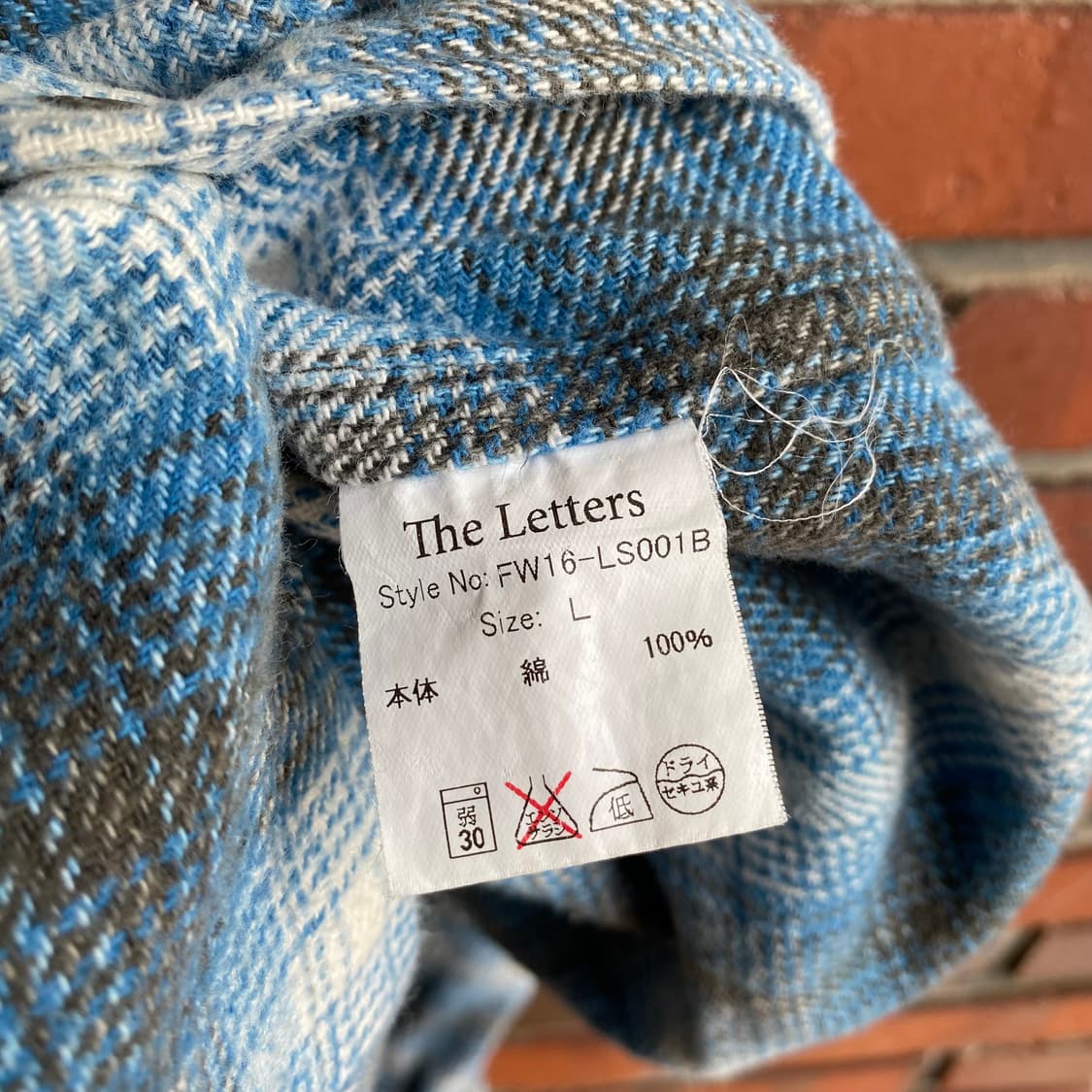 (L) the letters 블루 체크 데미지 워싱 셔츠 상품이미지6
