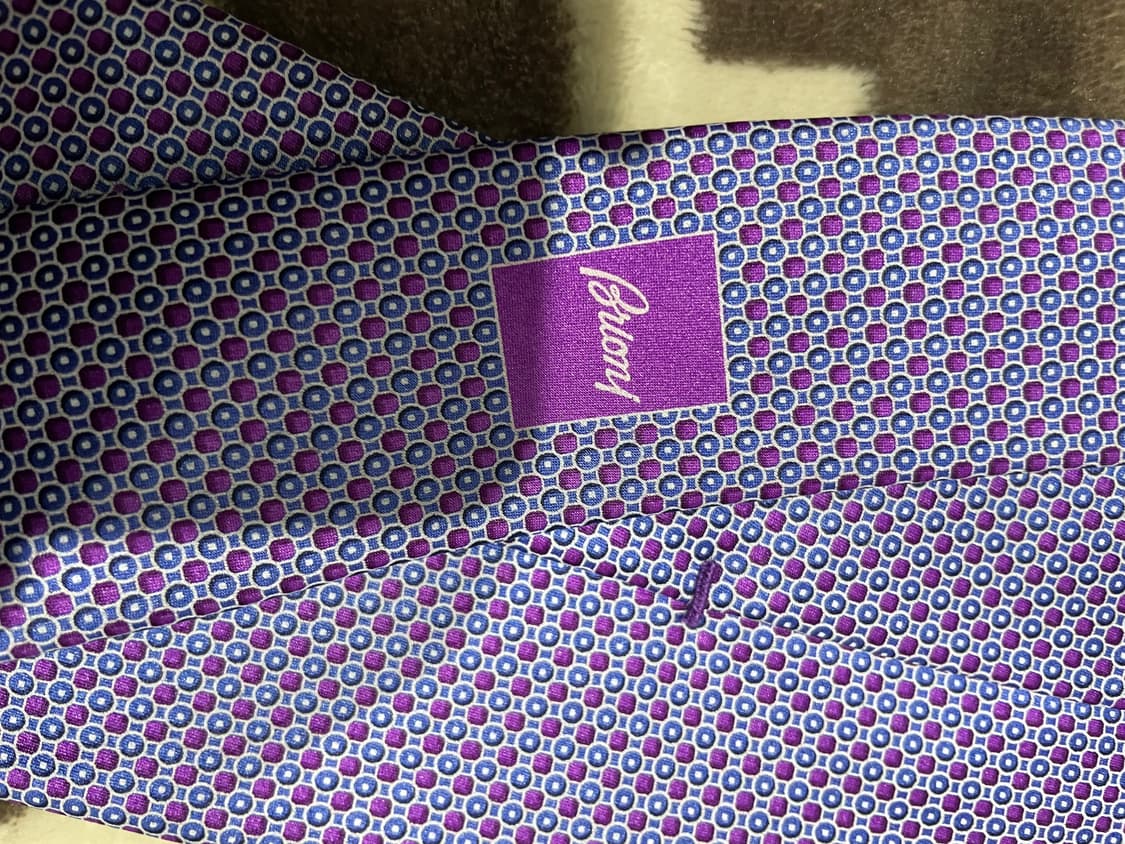 Brioni 브리오니 보라색 패턴 넥타이 정품 상품이미지3