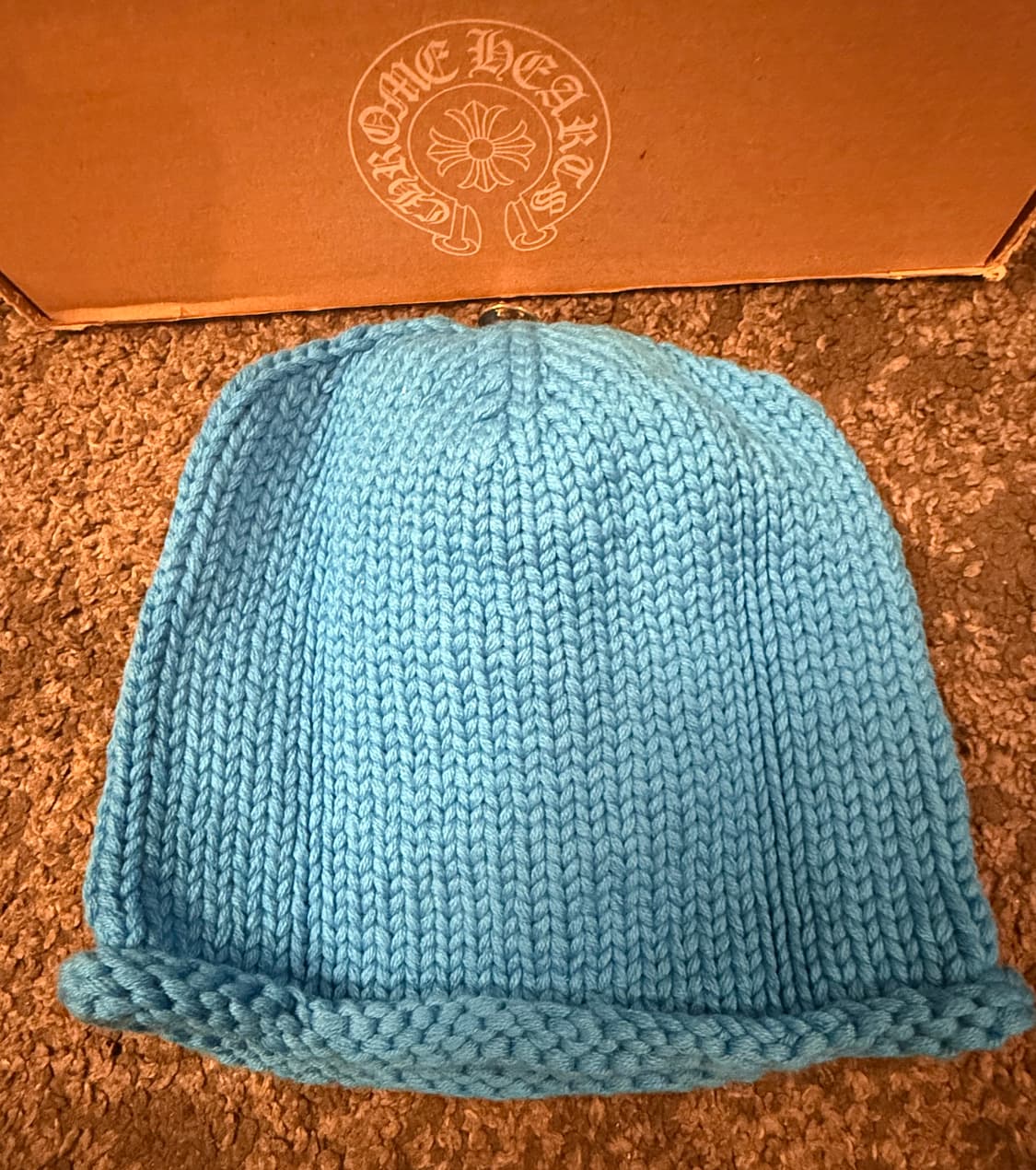 (새상품) 크롬하츠 캐시미어 퍼플 세메터리 크로스패치 비니 상품이미지5