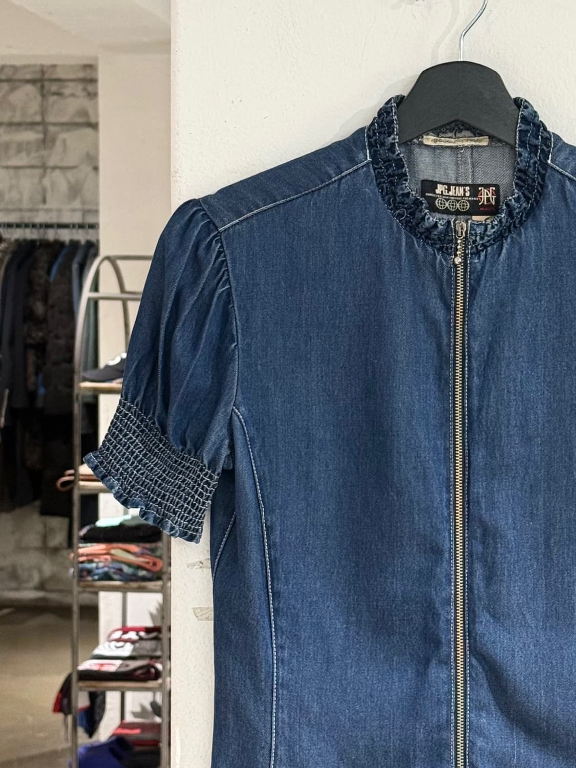 장 폴 고티에 진스 90s 집업 데님 블라우스 상품이미지2