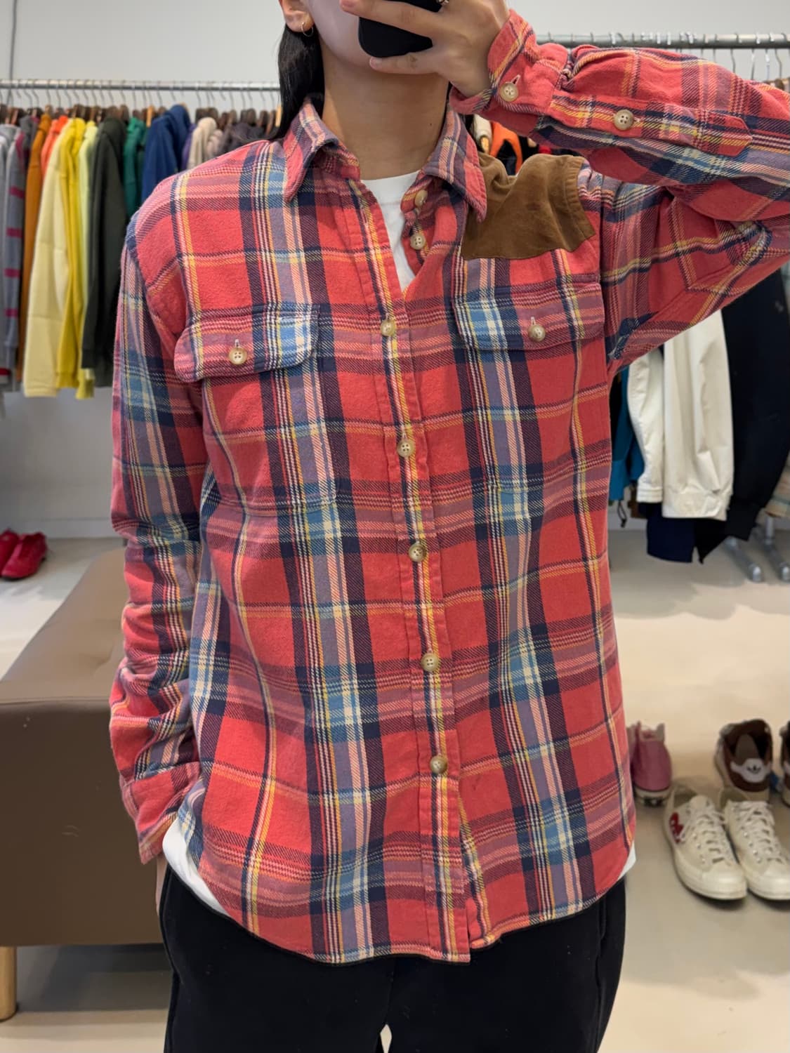 폴로 랄프로렌 숄더 패치 플란넬 셔츠 상품이미지6