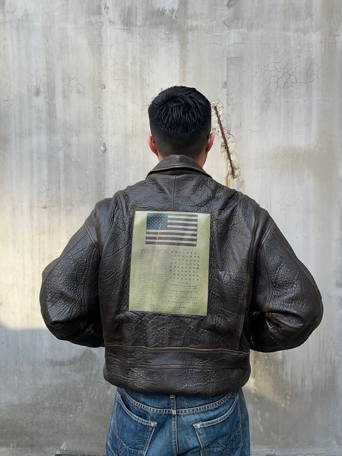 80-90’s Avirex G-1 shell leather flight 상품이미지1