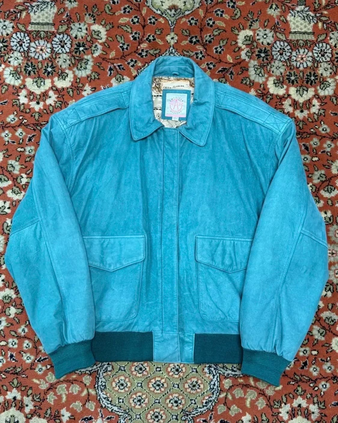 American Weekend 민트 스웨이드 블루종 A2자켓 L 상품이미지1