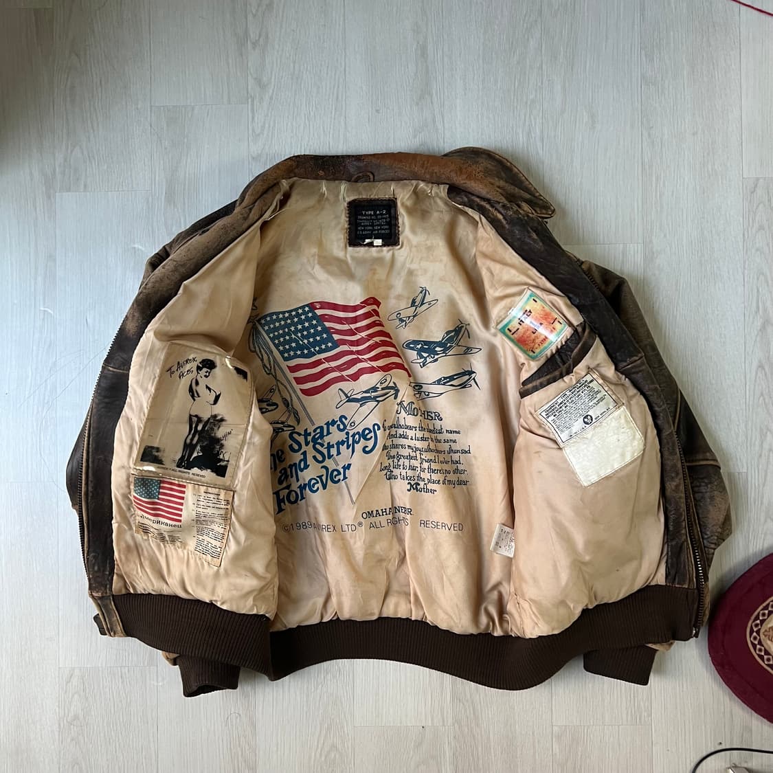 아비렉스 a2 레더자켓 상품이미지2