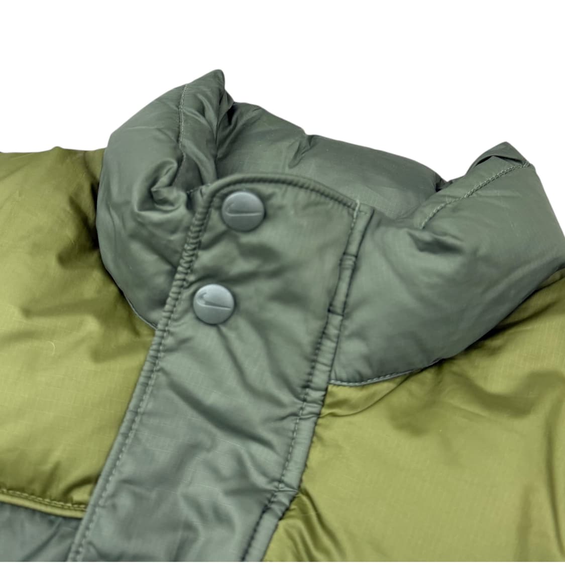 00's 나이키 올드스쿨 덕다운 카키 올리브그린 배색 숏패딩 상품이미지6