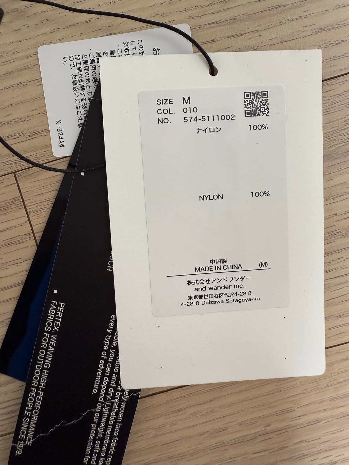 앤드원더 퍼텍스 쉴드 레인자켓 블랙 M사이즈 상품이미지5