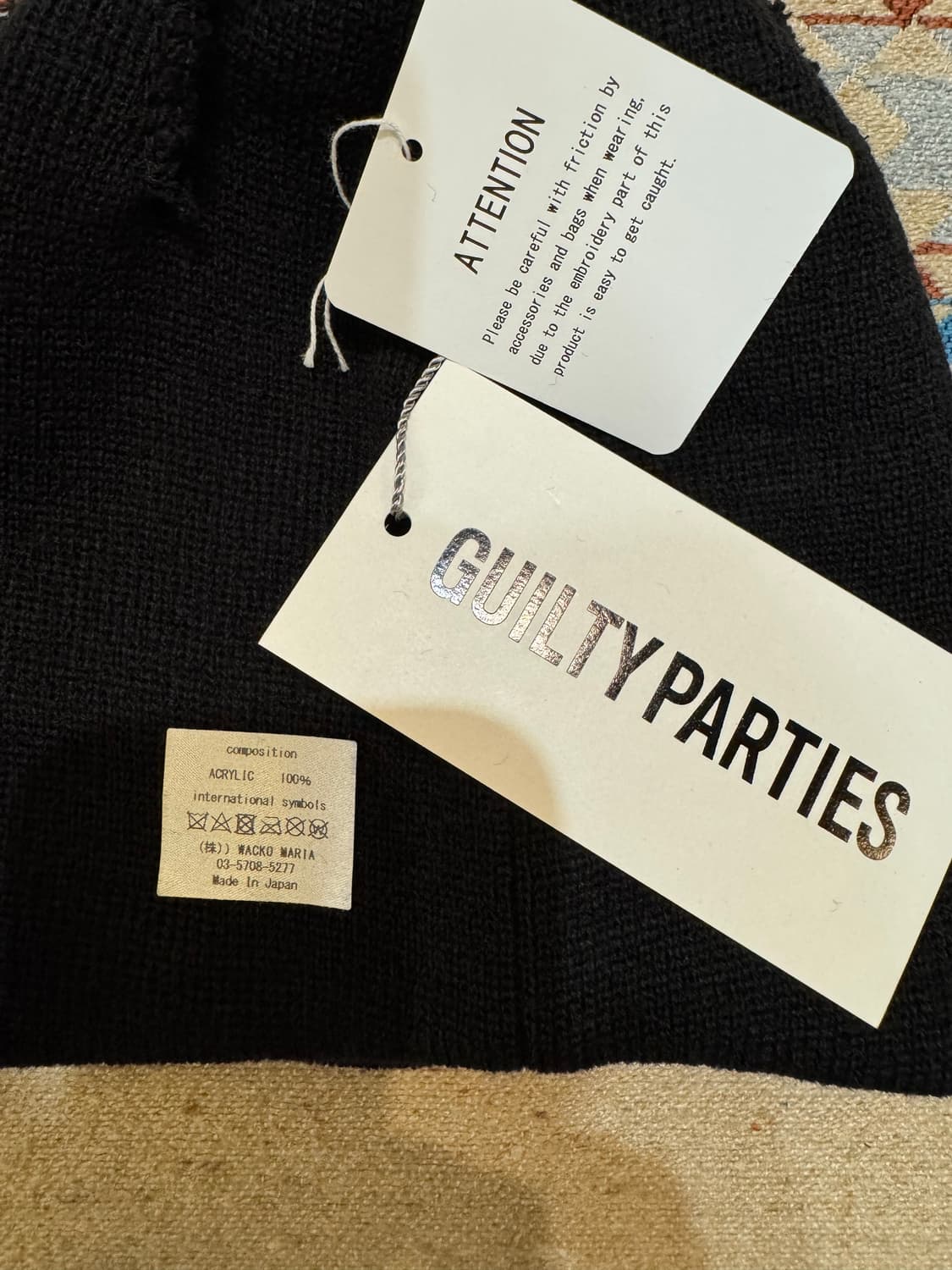 [OS] 와코마리아 니트 와치캡 블랙 -25FW 상품이미지4