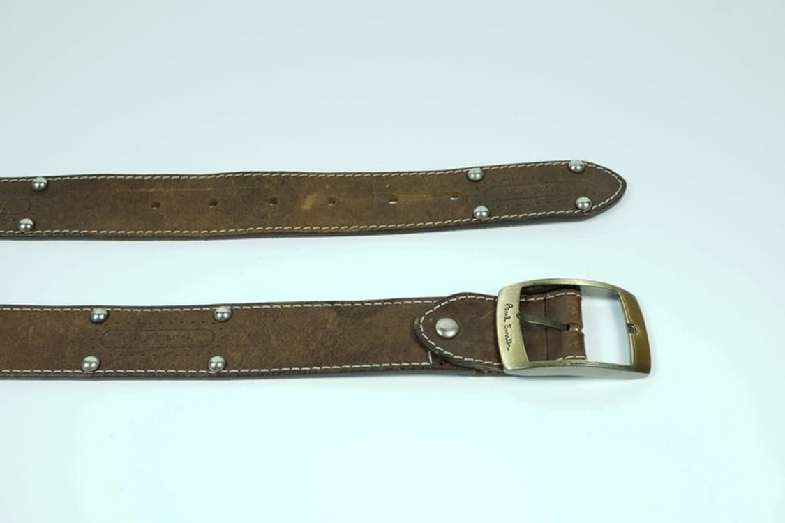 폴스미스 스터드 디테일 브라운 통가죽 벨트 상품이미지5