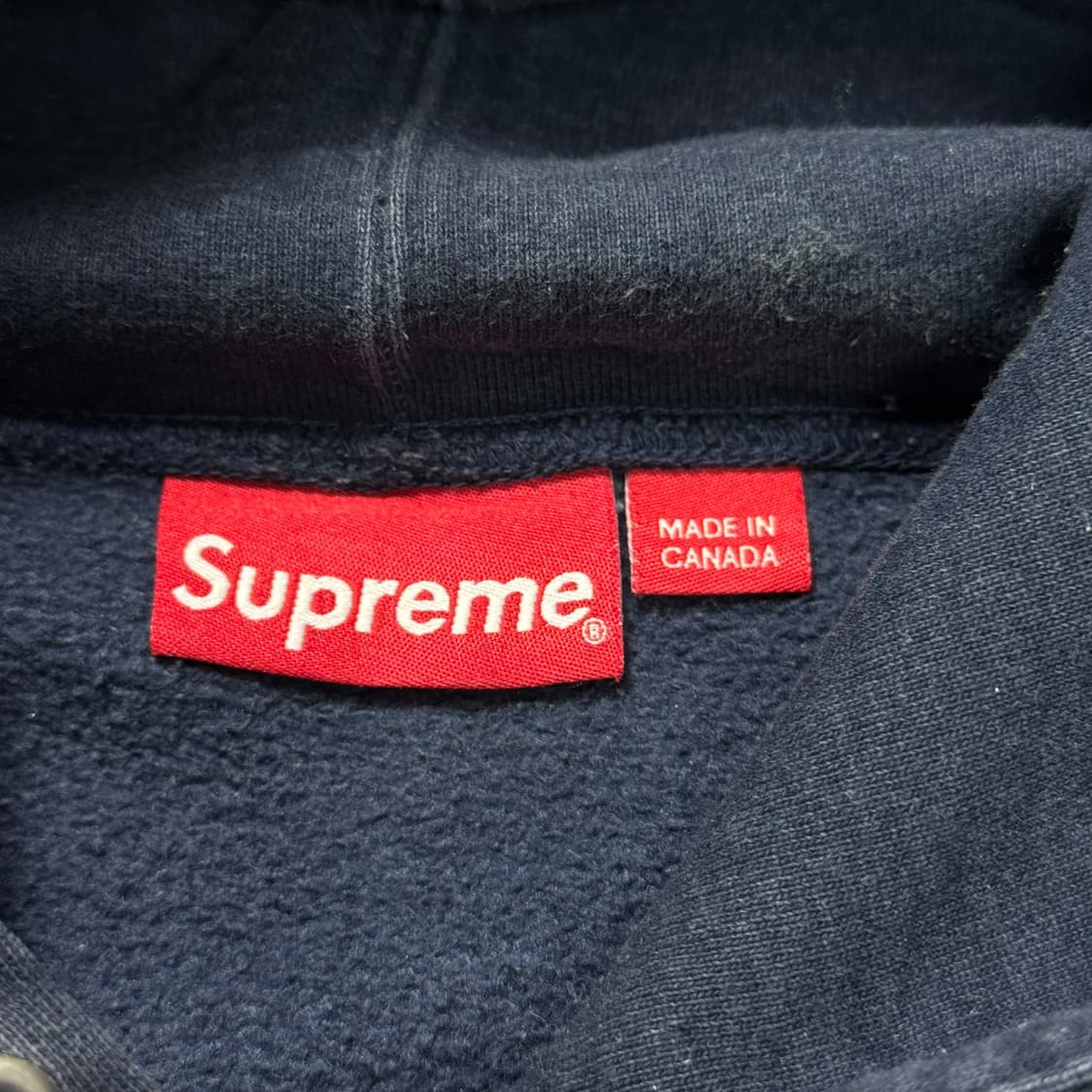 (L) 23fw 슈프림 도쿄샵 스몰박스 후드 스웻셔츠 네이비 상품이미지4