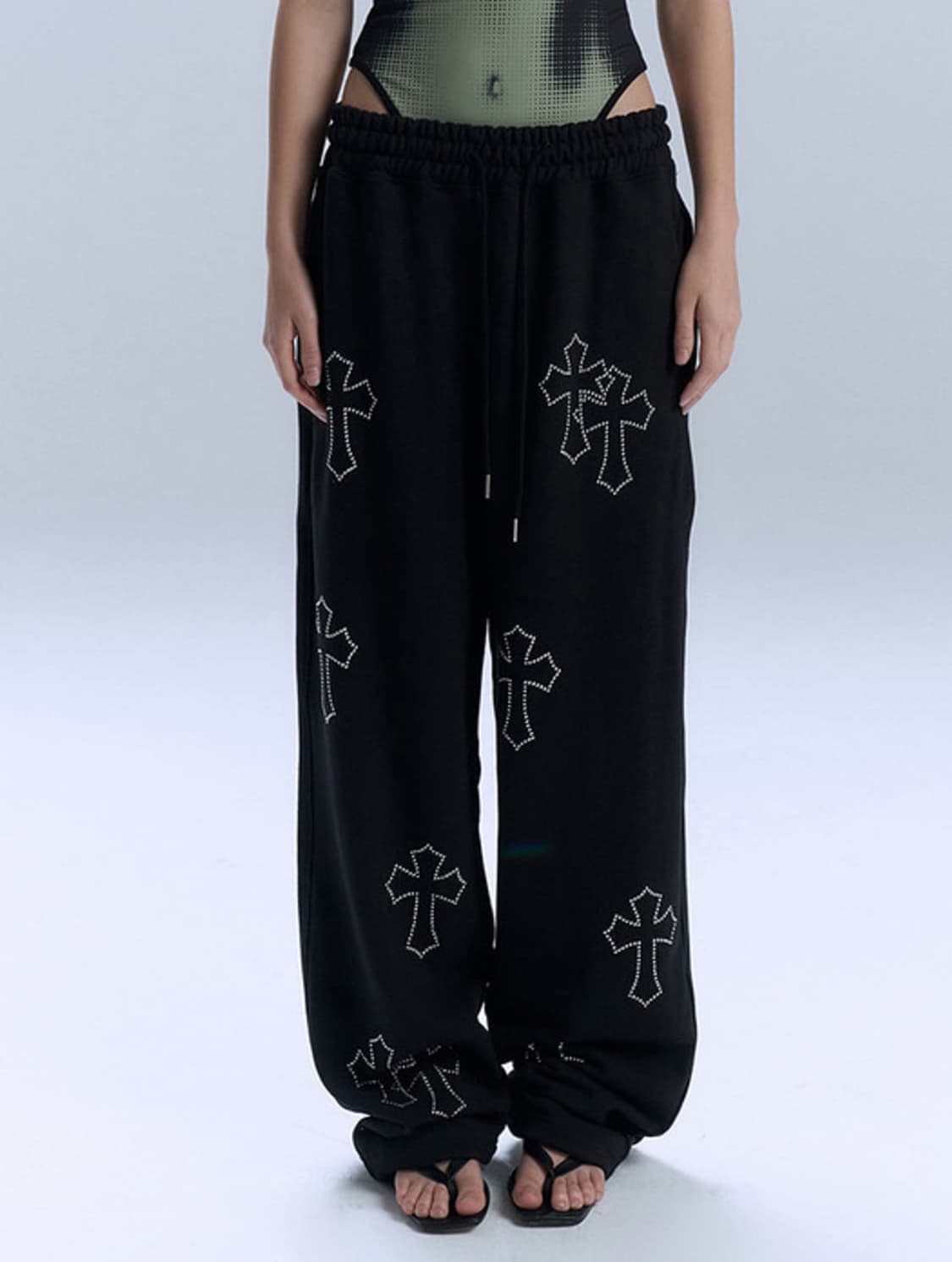락케이크 십자가 큐빅 팬츠 크로스 조거팬츠 트레이닝 상품이미지1