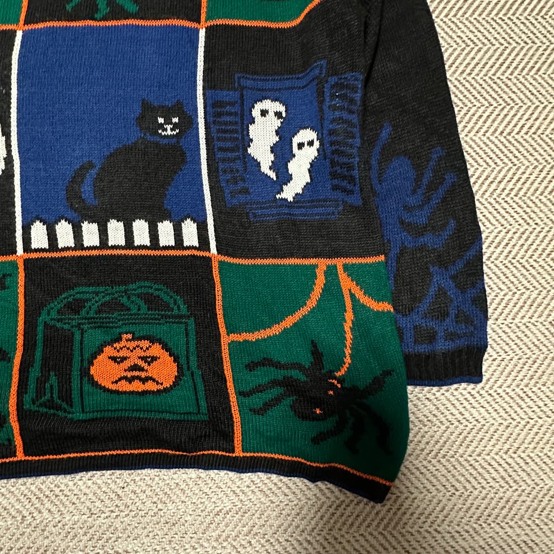 VINTAGE usa made acrylic knit sweater 상품이미지4