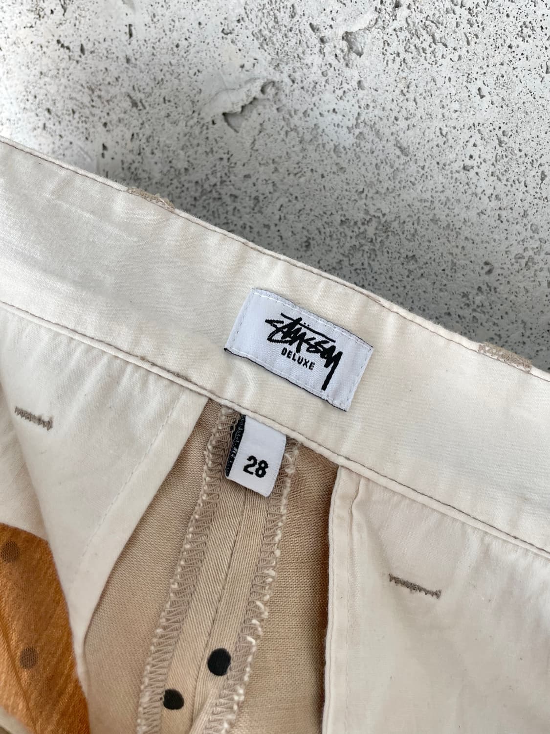 00s Stussy 스투시 도트 쇼츠 베이지 상품이미지9