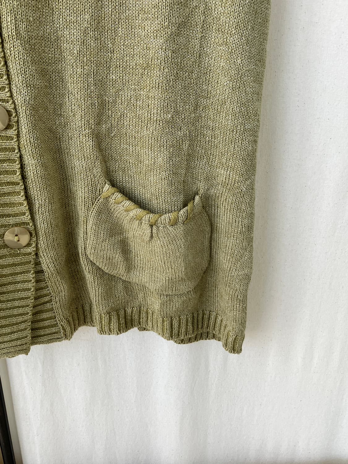 jpn vintage khaki knit blouse 상품이미지8