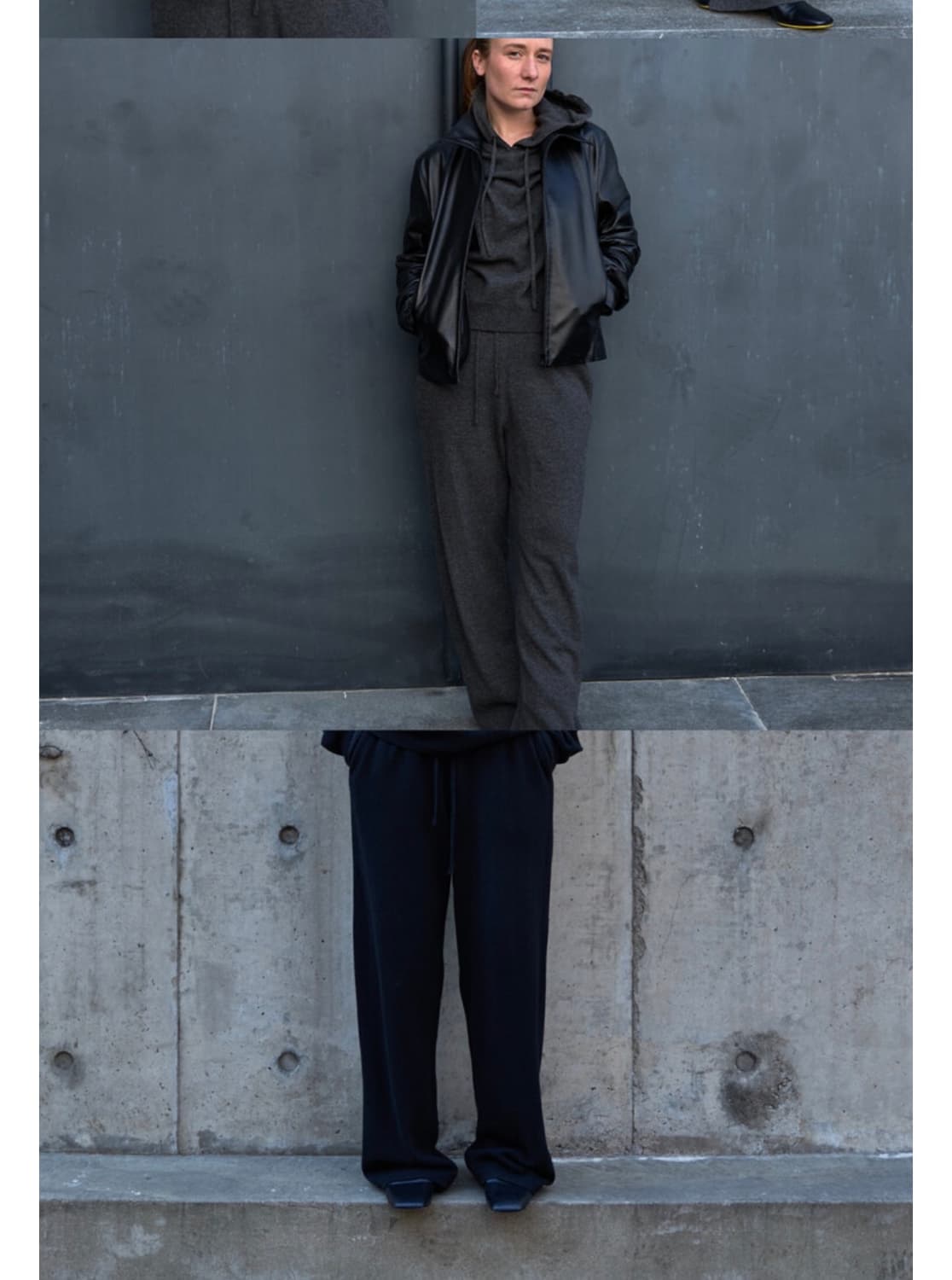 머듈 니트 팬츠 블랙 2  상품이미지1