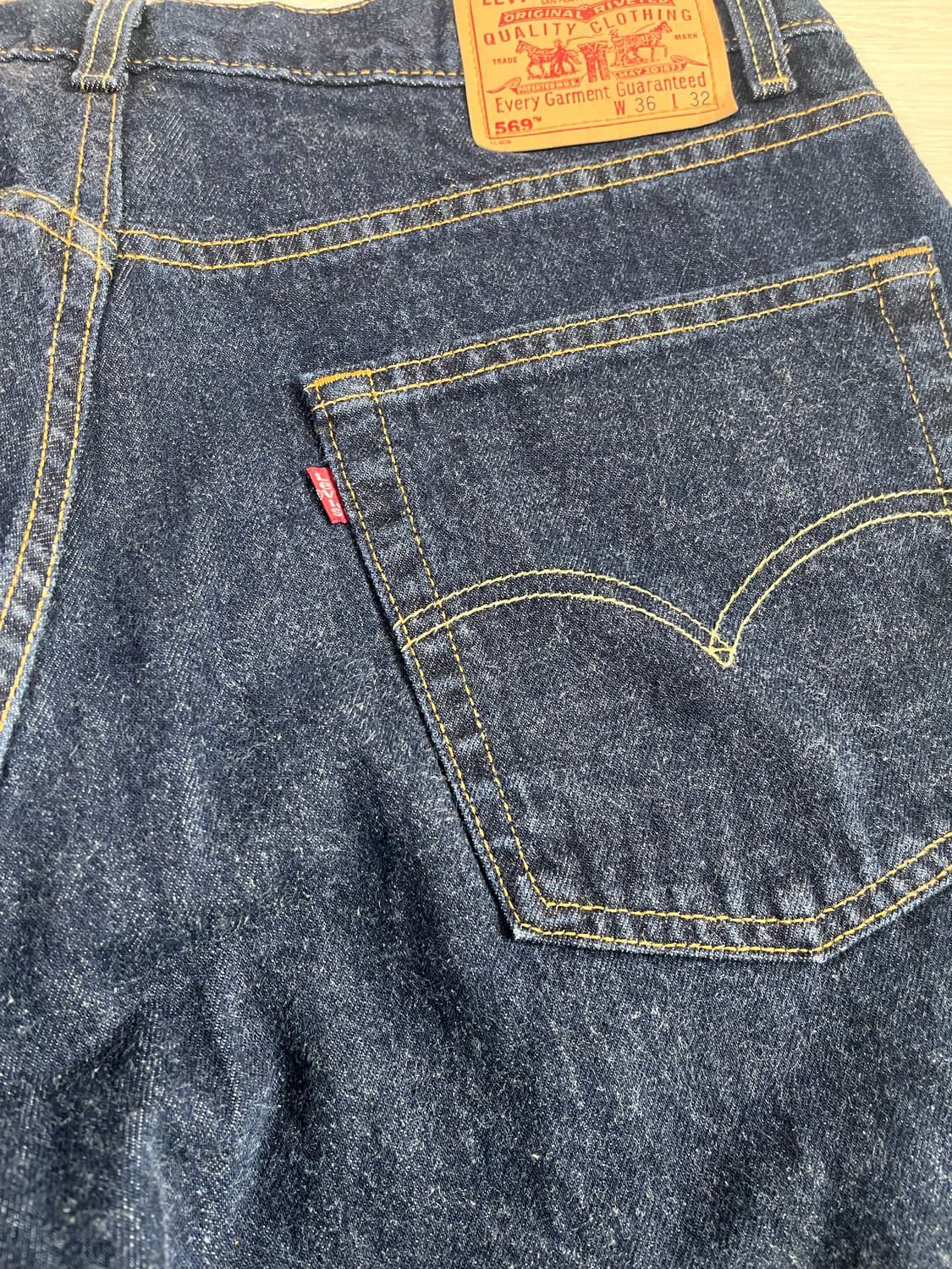 90s 리바이스 569 라지 스트레이트 인디고 상품이미지4