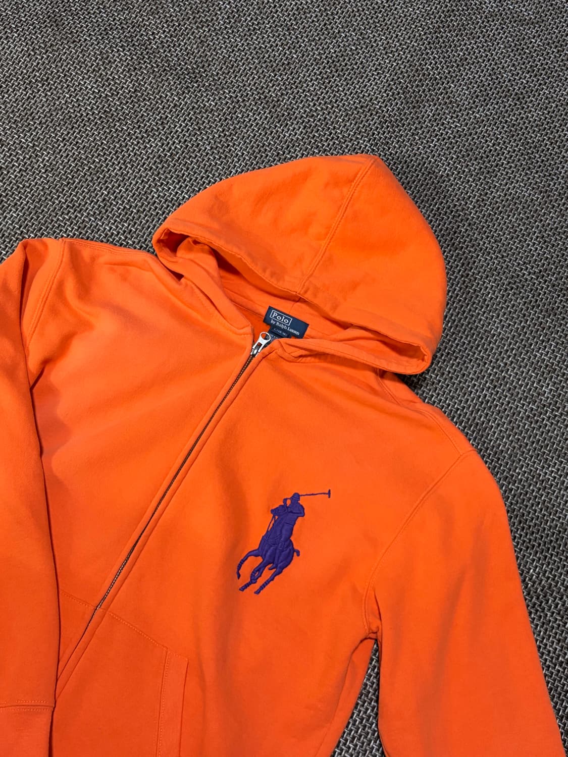 폴로 랄프로렌 오렌지 빅포니 후드집업 상품이미지1