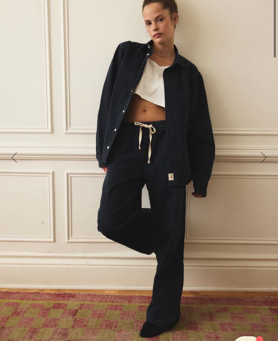 글로니 바지 COTTON TWILL PANTS (BLACK) 상품이미지2