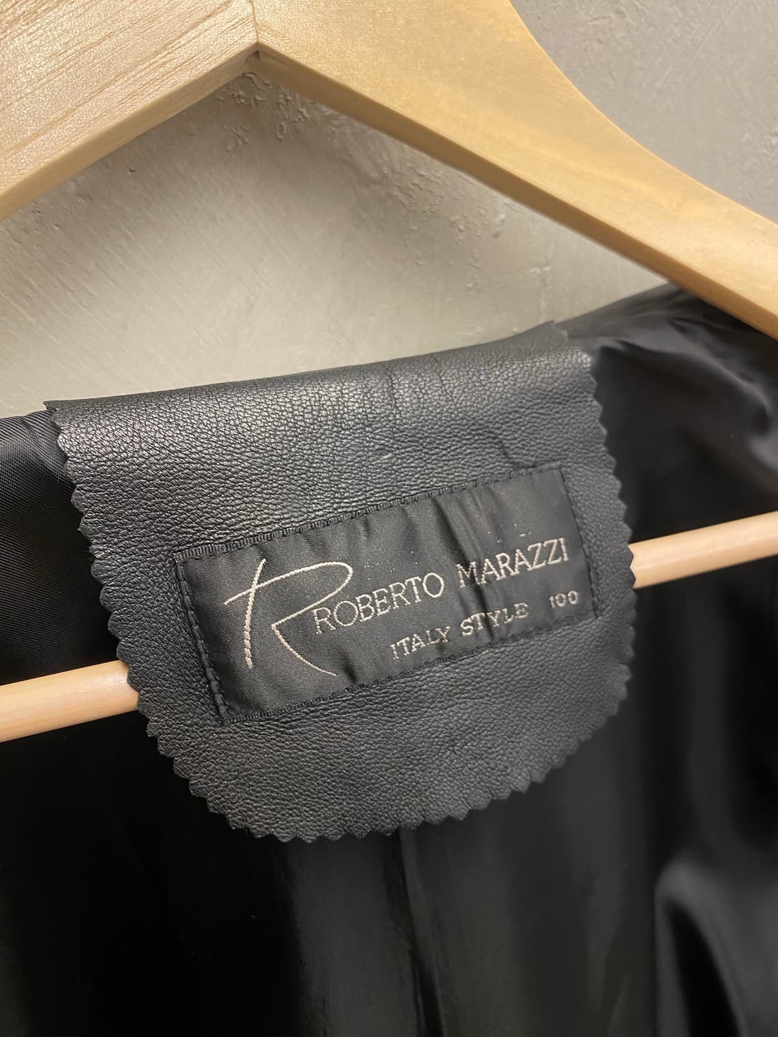 [L] 90-00s Vtg 블랙 쉽스킨 레더 블레이저 상품이미지5