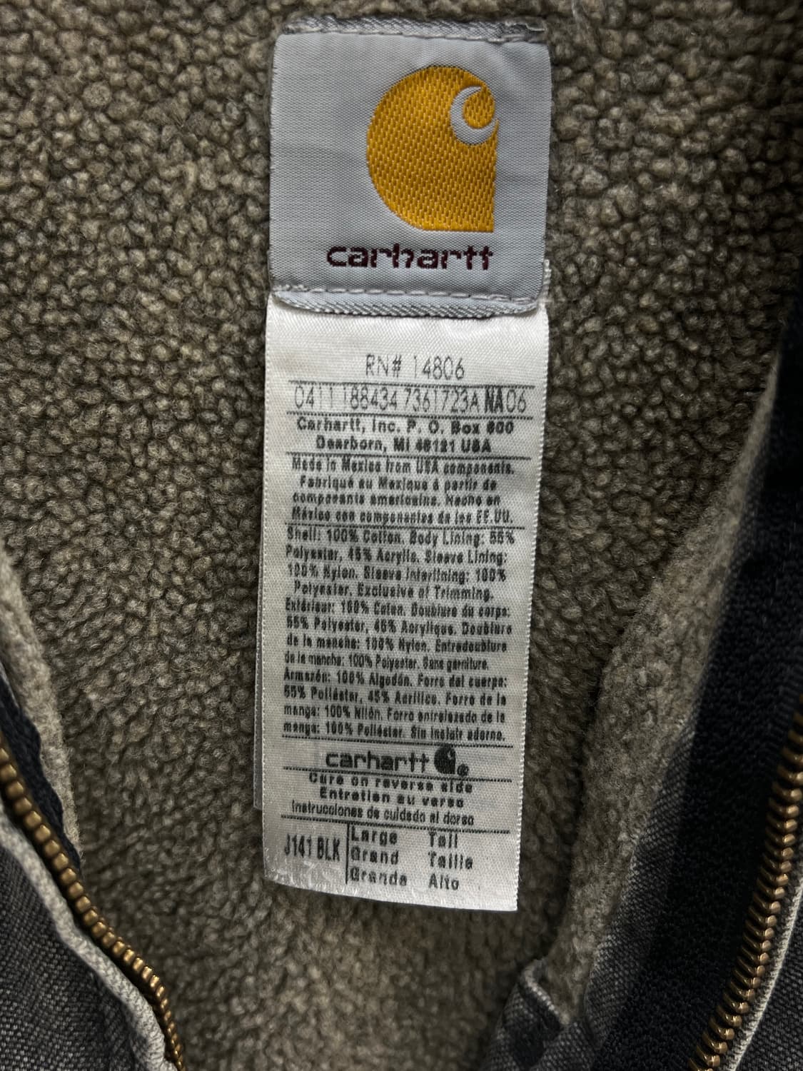 칼하트 J141 블랙 시에라 후드 자켓 상품이미지4