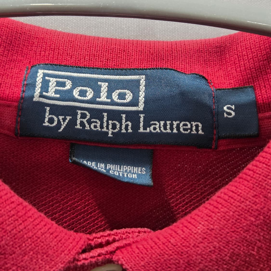 폴로랄프로렌 피케 카라 롱슬리브 레드 S 상품이미지3