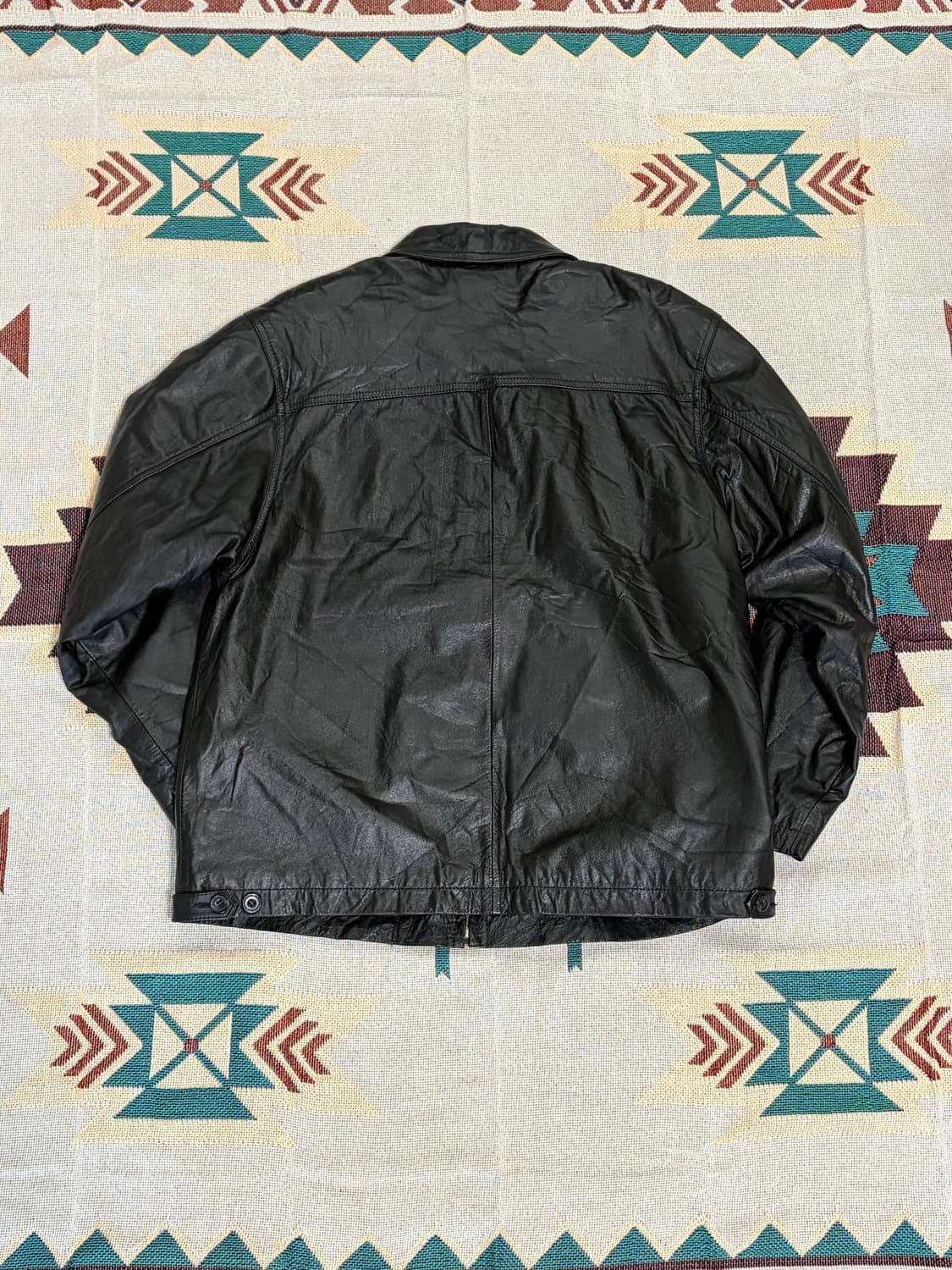 Festival work 소가죽 싱글 라이더 자켓 상품이미지5