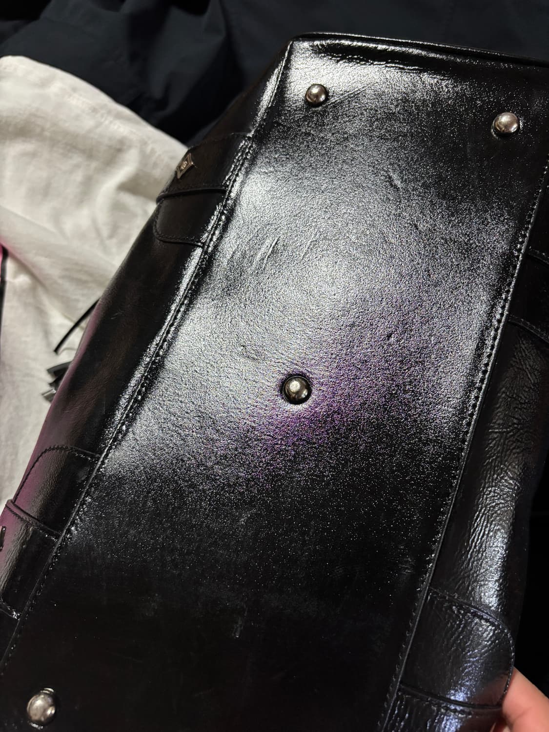 vintage mcm leather boston bag 상품이미지5