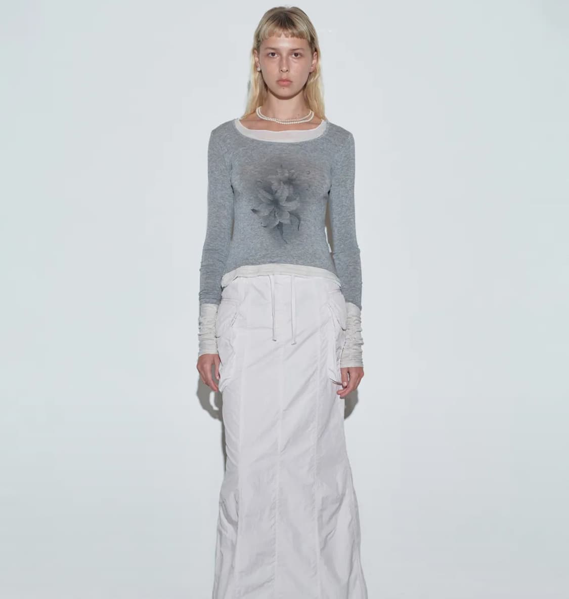 스컬프터 Triple Layered L/S Tee Melange Gray 상품이미지2