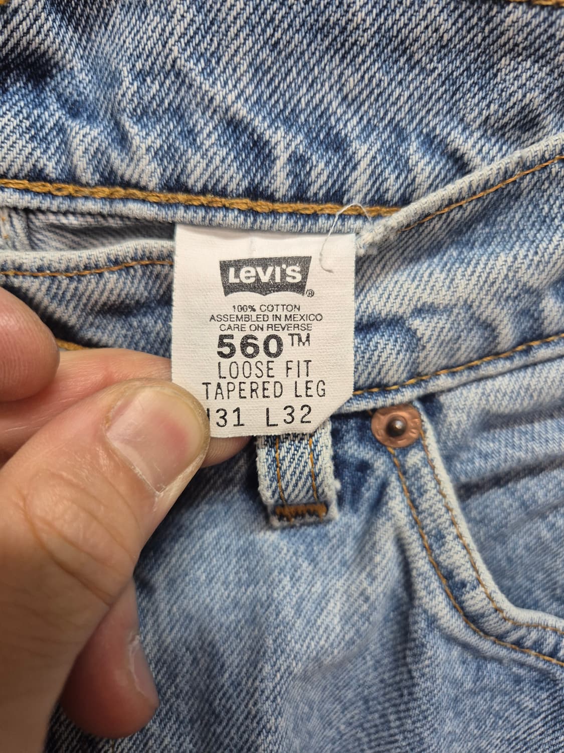 리바이스 560 오렌지탭 데님팬츠  상품이미지5