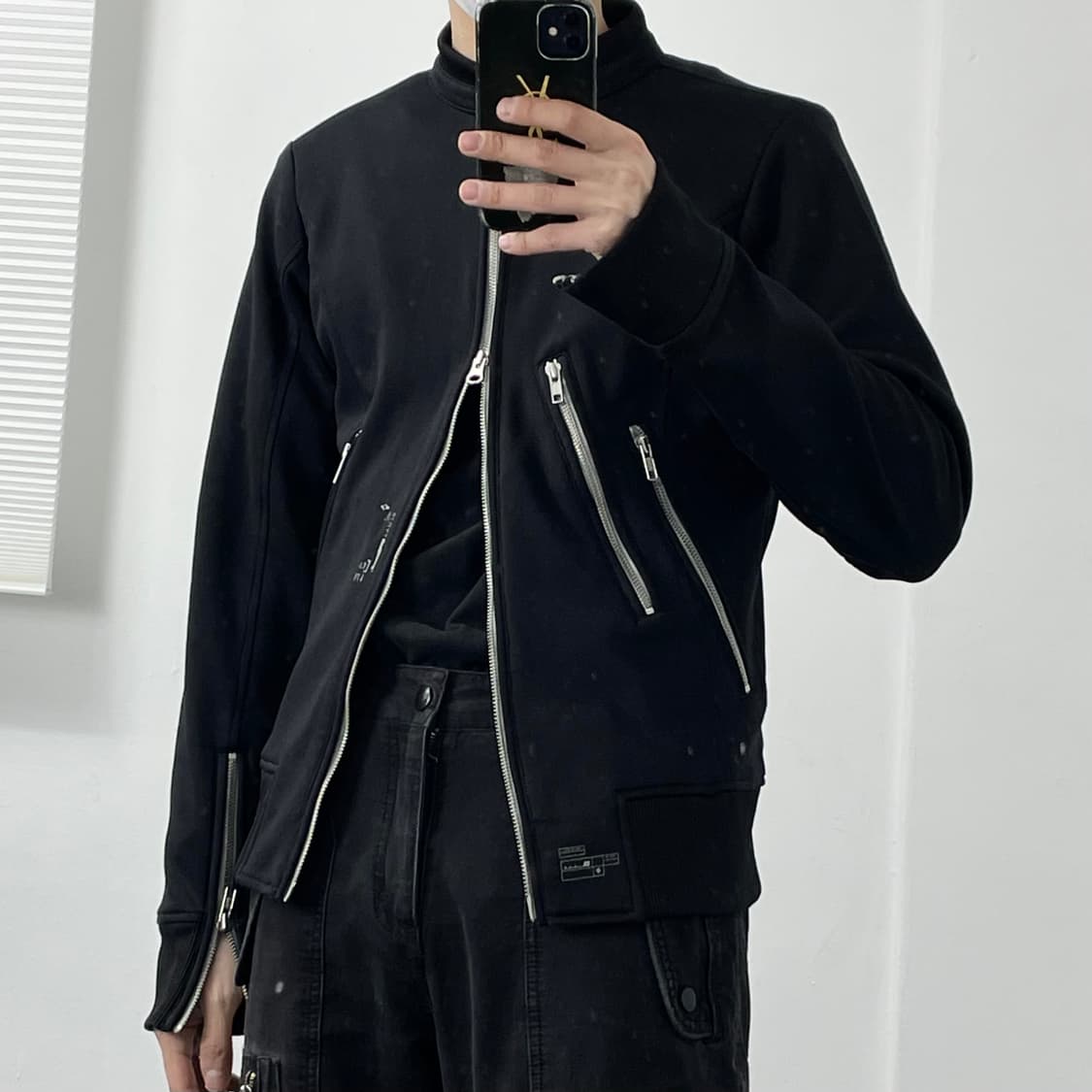 L 디젤 해체주의 투웨이 나일론 바이커 자켓 상품이미지2