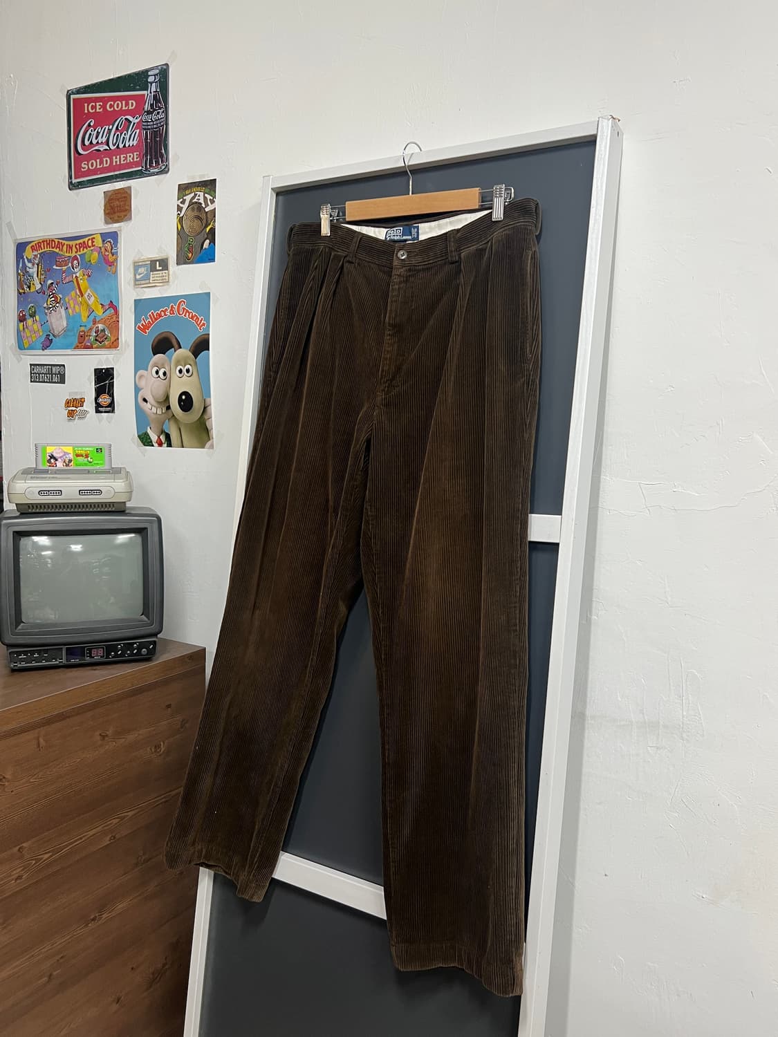 Polo Ralph Lauren 브라운 코듀로이 와이드핏 팬츠 상품이미지1