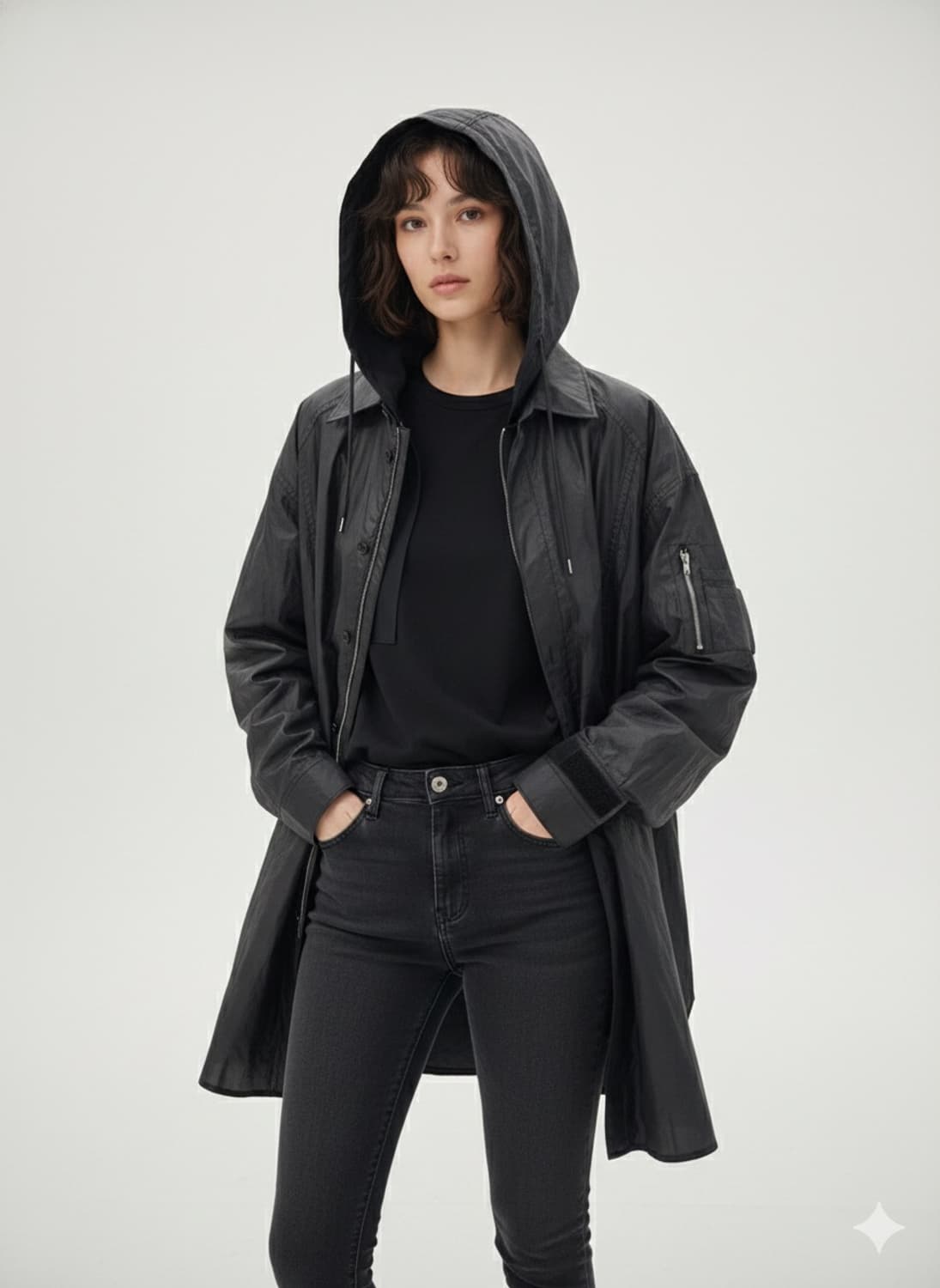 준지 나일론 후드 탈부착 바람막이 셔츠자켓 상품이미지10